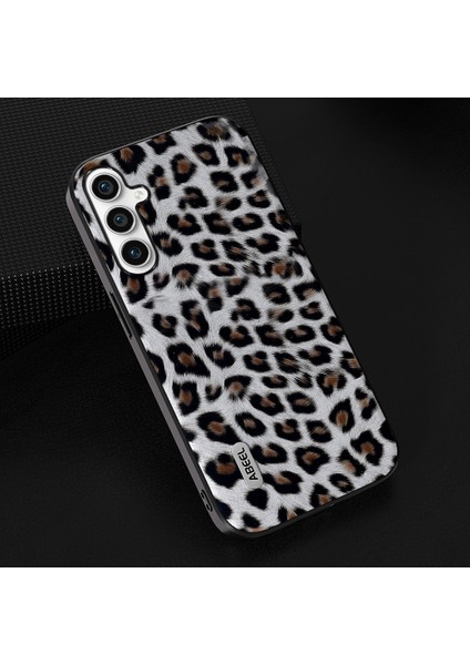 Samsung Galaxy A24 4g Telefon Kılıfı Leopar Dokusu Pu+Tpu+Pc Anti-Drop Kapağı (Yurt Dışından)