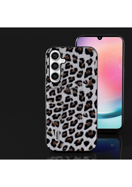 Samsung Galaxy A24 4g Telefon Kılıfı Leopar Dokusu Pu+Tpu+Pc Anti-Drop Kapağı (Yurt Dışından)