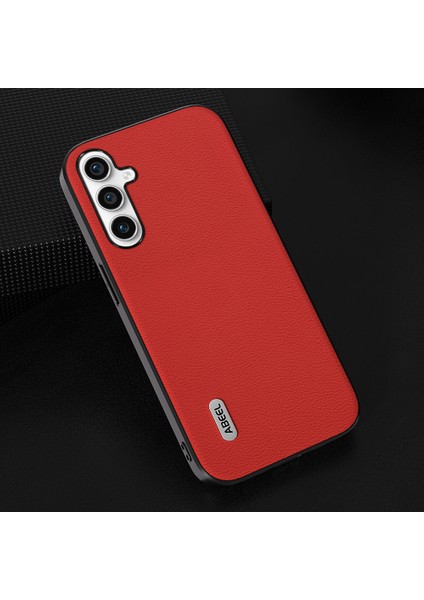 Samsung Galaxy A34 5g Litchi Doku Şok Geçirmez Kılıf Inek Deri Kaplamalı Pc+Tpu Telefon Kapağı (Yurt Dışından)