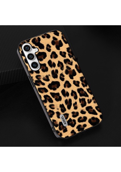 Samsung Galaxy A24 4g Telefon Kılıfı Leopar Dokusu Pu+Tpu+Pc Anti-Drop Kapağı (Yurt Dışından)