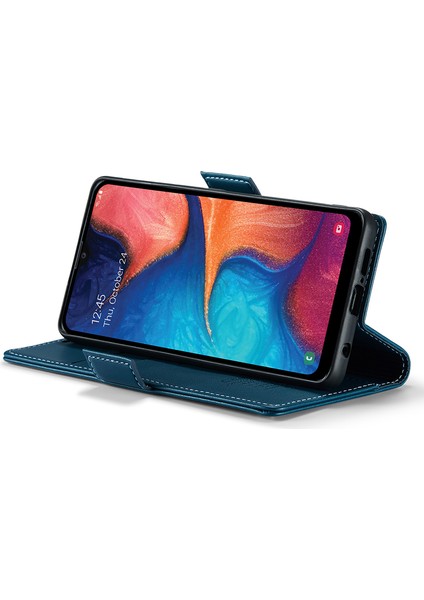 Samsung Galaxy A40 Rfıd Engelleme Pu Deri Telefon Kasası Stand Cüzdan Anti-Drop Cover (Yurt Dışından)