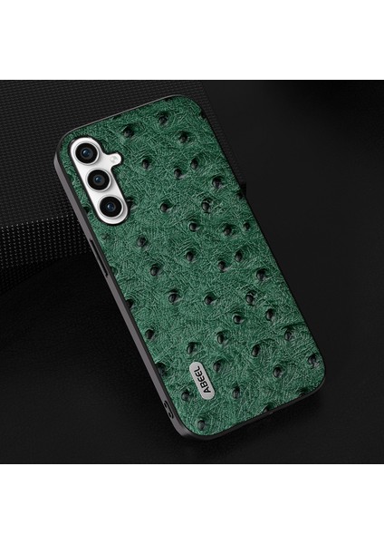 Samsung Galaxy A14 4g / 5g Telefon Kılıfı, Inek Deri Kaplamalı Pc+Tpu Devekuşu Doku Kapağı (Yurt Dışından) modelleri