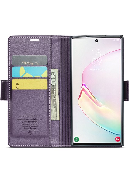 Samsung Galaxy Note 10 Plus 4g Rfıd Engelleme Cüzdan Kılıfı Deri Stand Telefon Kapağı (Yurt Dışından)