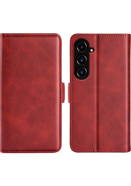 Samsung Galaxy S23 Fe Buzağı Doku Kapağı Pu Deri Cüzdan Telefon Kılıfı Stand (Yurt Dışından)