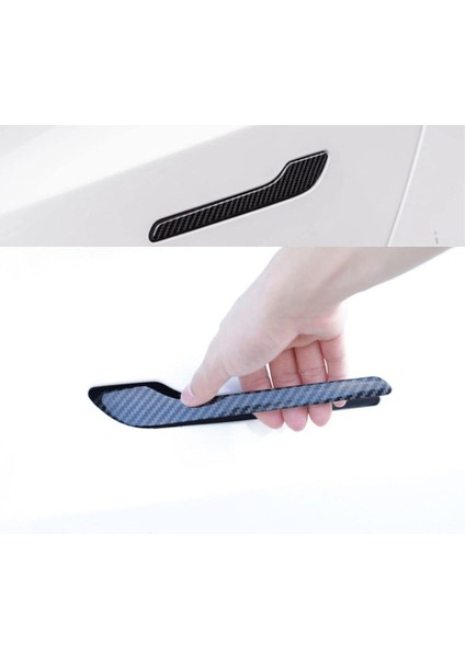 Tesla Model Y/3 Carbon Fiber Kapı Kolu Koruması