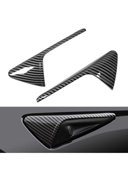 Tesla Model Y/3 Kamera Koruyucu (Parlak Carbon Fiber Kaplama)