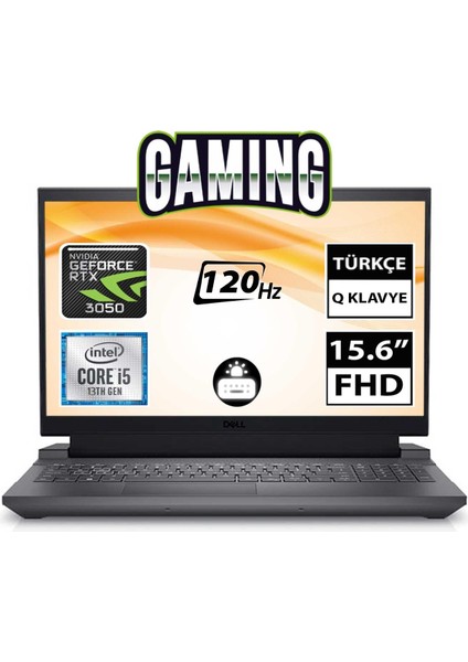 G15 5530 G155530240102U I5-13450HX 16GB 512SSD RTX3050 15.6" Fullhd Freedos Taşınabilir Bilgisayar