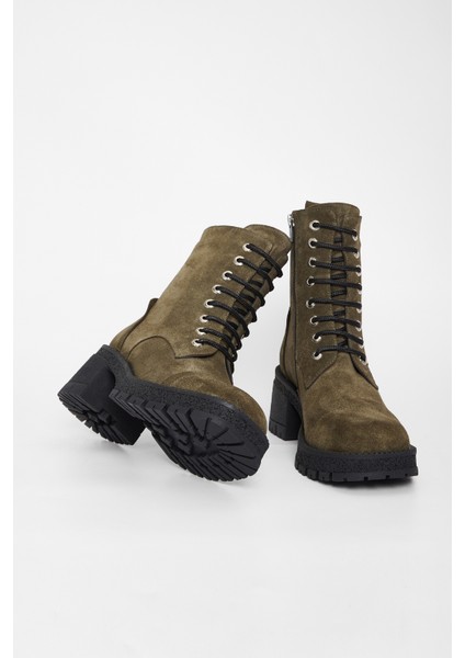 Kadın Haki Süet Deri Casual Bot 33 27510 Bn Bot SK23/24 modelleri