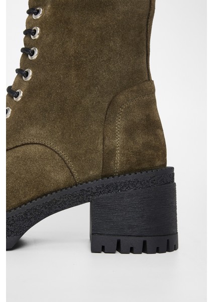 Kadın Haki Süet Deri Casual Bot 33 27510 Bn Bot SK23/24 indirimleri