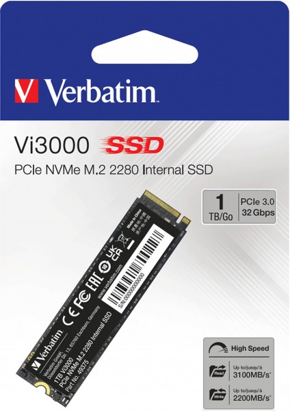 Vi3000 1TB 3100MB-2200MB PCIe NVMe M.2 SSD