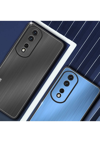 Honor 80 Pro 5g Çizgiye Karşı Telefon Kılıfı Tpu + Alüminyum Alaşımlı Arka Fırçalı Telefon Kapağı (Yurt Dışından)