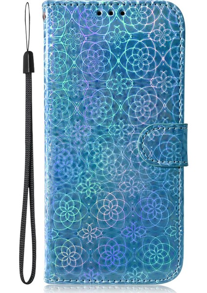 Onur Için Koruyucu Telefon Kapağı 80 Se 5g, Pu Deri Göz Kamaştırıcı Çiçek Deseni Flip Cüzdan Kılıfı Kayışla (Yurt Dışından)
