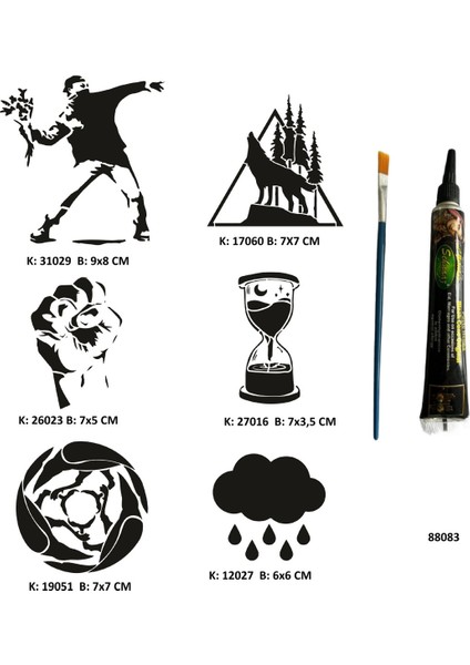 Dik Duruş Tüp Kına Ve Fırça Li Tattoo Geçici Dövme Seti