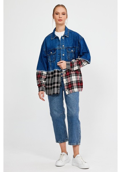 Özel Koleksiyon Garnili Denim Ceket (AG-3020) fırsatları