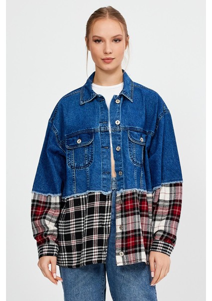 Özel Koleksiyon Garnili Denim Ceket (AG-3020)