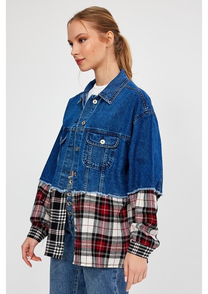 Özel Koleksiyon Garnili Denim Ceket (AG-3020) indirimleri