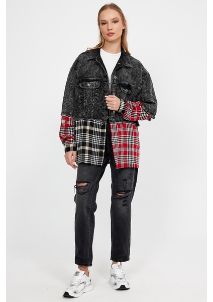 Özel Koleksiyon Garnili Denim Ceket (AG-3020)