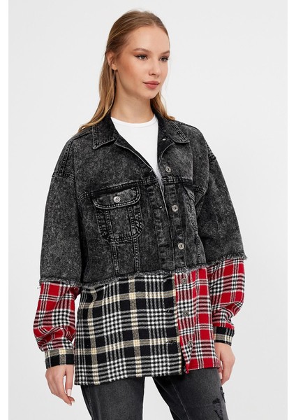 Özel Koleksiyon Garnili Denim Ceket (AG-3020) modelleri