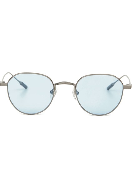 Hm 1604 C2 Yuvarlak Mat Siyah - Gri Unisex Güneş Gözlüğü