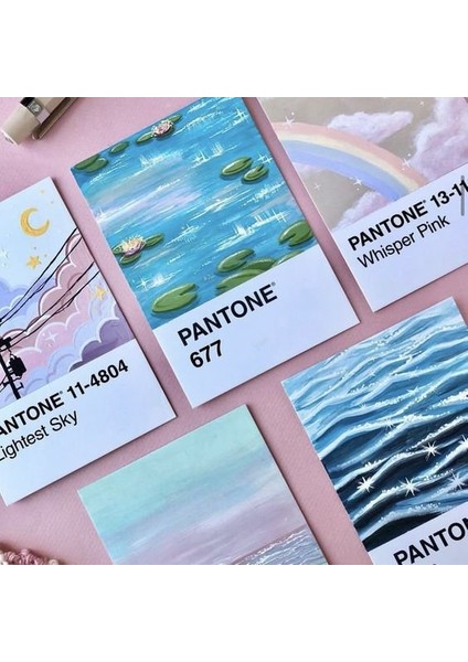 Poli Art Design Pantone 25 Ad Postcards Scrapbooking Sanat Kartları