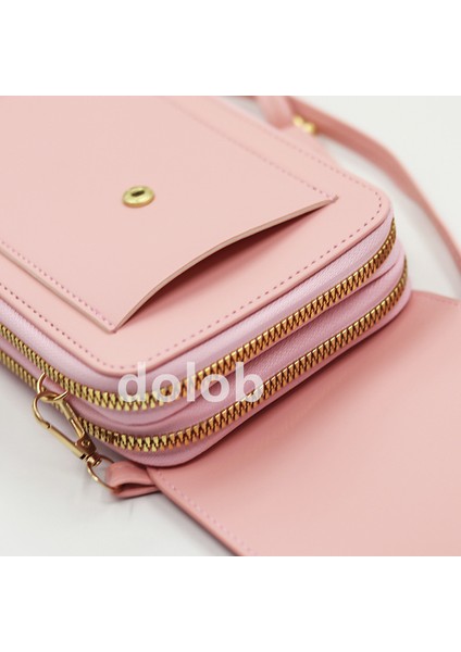 Kadın Cüzdan Uzun Moda Cep Telefonu Kore Tarzı Kadın Crossbody Fermuarlı Dikey Omuz Çantası (Yurt Dışından)