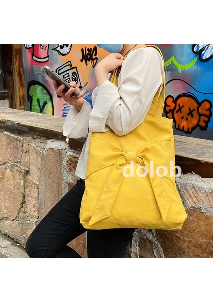 Yay Omuzdan Askılı Kadın Büyük Kapasiteli Kanvas Öğrenci Kanvas Çantası (Yurt Dışından) fiyatları