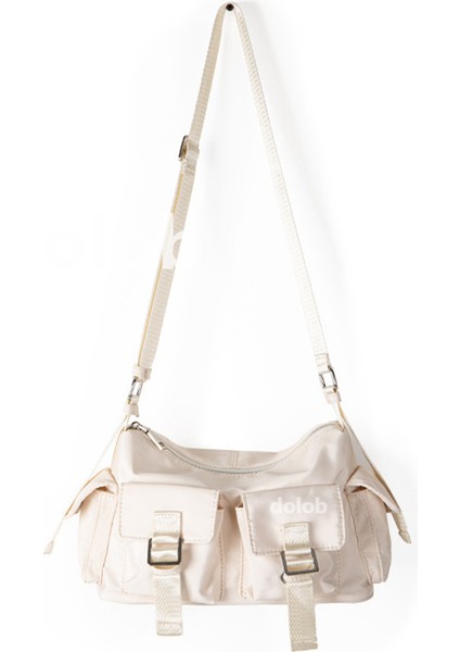 Kadın Crossbody Çok Yönlü Rahat Küçük Kare Niş Iş Kıyafeti Tarzı Naylon Dokulu Omuz Çantası (Yurt Dışından)
