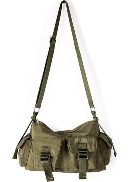 Kadın Crossbody Çok Yönlü Rahat Küçük Kare Niş Iş Kıyafeti Tarzı Naylon Dokulu Omuz Çantası (Yurt Dışından)