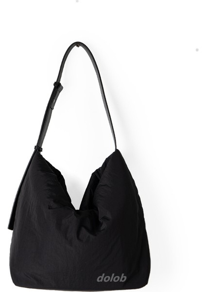 Büyük Kapasiteli Pilili Naylon Tote Sonbahar ve Kış Stil Pamuk Dolgulu Omuz Niş Tembel Crossbody Çantası (Yurt Dışından)