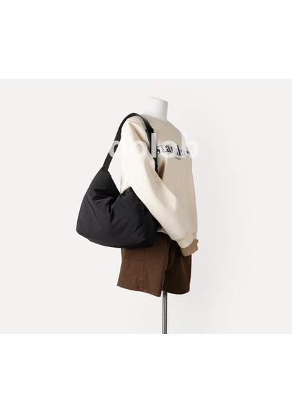 Büyük Kapasiteli Pilili Naylon Tote Sonbahar ve Kış Stil Pamuk Dolgulu Omuz Niş Tembel Crossbody Çantası (Yurt Dışından) indirimleri