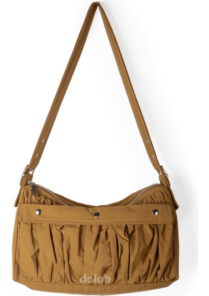 Kadın Crossbody Yaz Büyük Kapasiteli Iş Kıyafeti Kadın Niş Tasarım Pilili Naylon Omuz Çantası (Yurt Dışından)