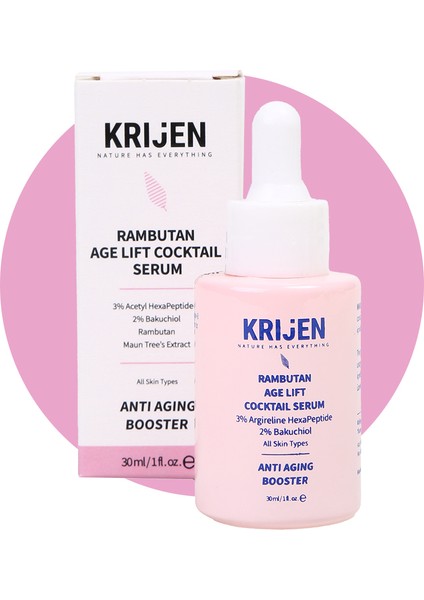 Rambutan Age Lift Cocktail Serum | Acetyl Hexapeptide-8 %3 + Bakuchiol %2 + Maun Ağacı Ekstraktı