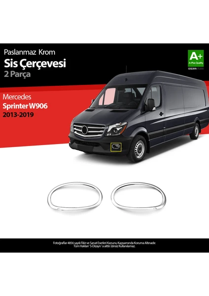 Mercedes Sprinter W906 Krom Sis Çerçevesi 2 Prç. 2013-2018 A+ Kalite