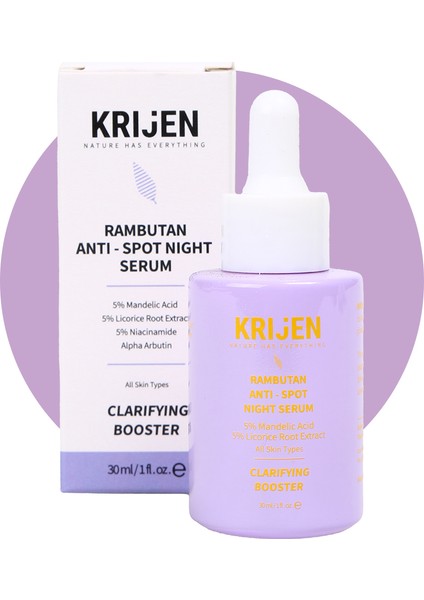 Rambutan Anti - Spot Cilt Tonu Eşitleyici Gece Serum | %5 Mandelic Acid + %5 Meyan Kökü Ekstraktı fiyatları