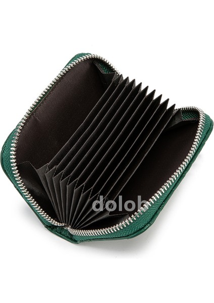 Kadın Bozuk Para Kart Deri Fermuarlı Mini Kart Tutucu Cüzdan (Yurt Dışından)