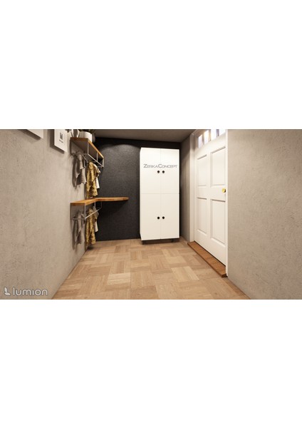 Sarvel Mdf 4 Raflı Çok Amaçlı Mutfak Banyo Ayakkabılık Dolap 50CM