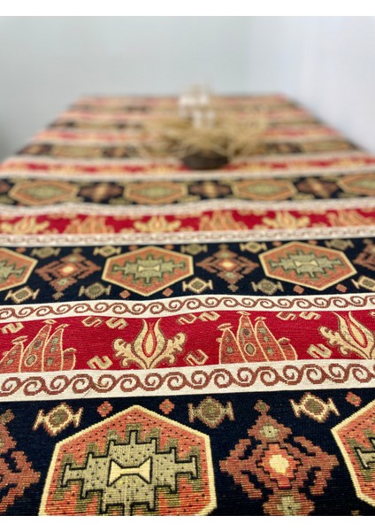 Kilim Dokuma Masa Örtüsü-Kırmızı