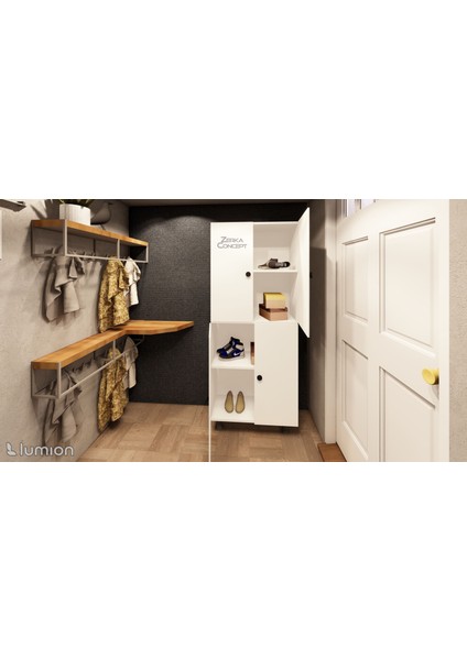 Alva Tamamı Mdf 4 Raflı Çok Amaçlı Mutfak Banyo Ayakkabılık Dolabı 70 cm fiyatları