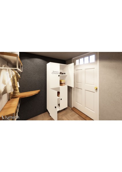 Alva Tamamı Mdf 4 Raflı Çok Amaçlı Mutfak Banyo Ayakkabılık Dolabı 70 cm modelleri