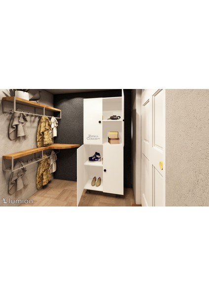 Alva Tamamı Mdf 4 Raflı Çok Amaçlı Mutfak Banyo Ayakkabılık Dolabı 70 cm fırsatları