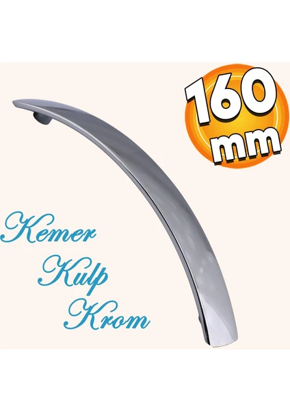 Kemer Mutfak Dolabı Mobilya Çekmece Dolap Kapak Kulpu Düz Ayder Metal Kulp Kulbu Kulpu 160 mm Krom