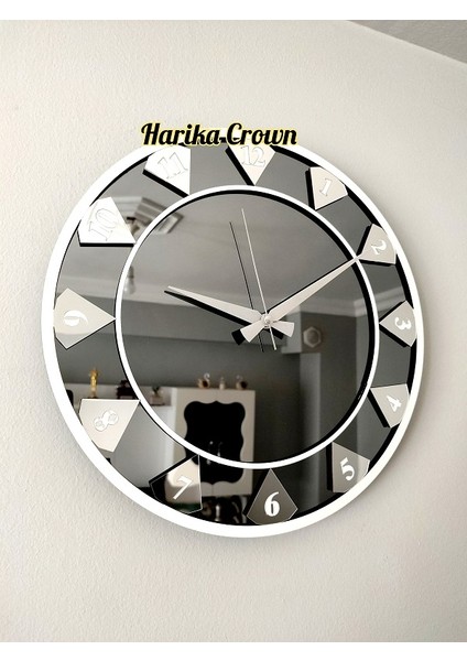Gerçek Aynalı Dekoratif Duvar Saati (40- 50 Cm)