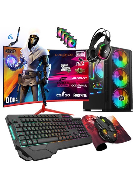 Stella X9 Ryzen 5 3600 16GB Ddr4 512GB SSD RX550 23.8" Oyuncu Masaüstü Bilgisayar
