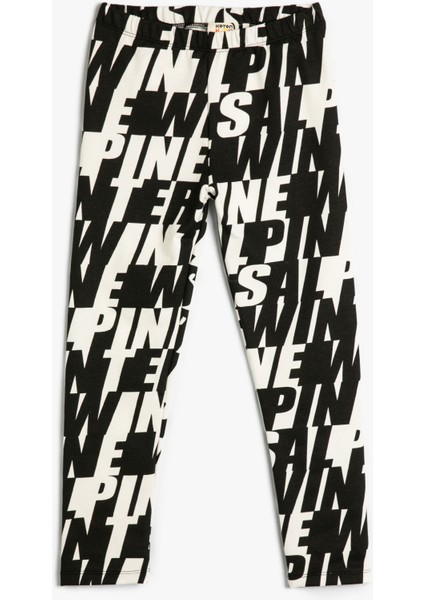 Tayt Beli Lastikli Slogan Baskılı