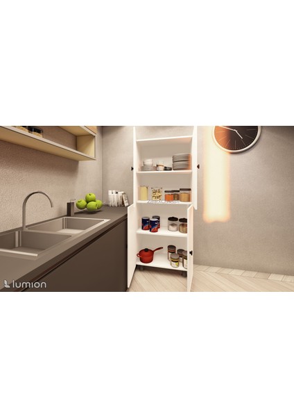 Zerka Concept Rana Çok Amaçlı Mutfak Banyo Dolabı Tamamı Mdf 50 cm