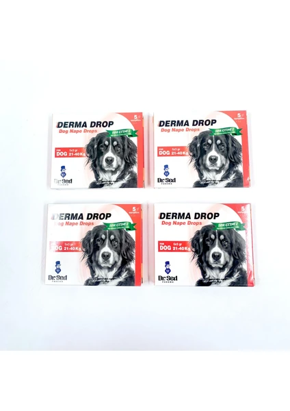 Dr Sed 21 - 40 kg  Köpekler Için 4'lü Damla Paketi 5 x 3 gr