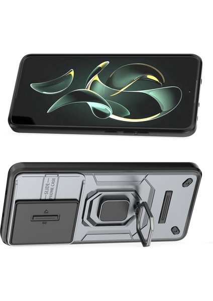 Xiaomi 13T-13T Pro Için Telefon Kılıfı [düşmeye Karşı Koruma] Araba Manyetik Halka Tutuculu (Yurt Dışından)