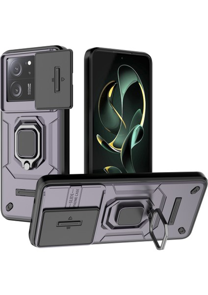 Xiaomi 13T-13T Pro Için Telefon Kılıfı [düşmeye Karşı Koruma] Araba Manyetik Halka Tutuculu (Yurt Dışından)