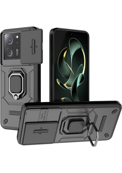 Xiaomi 13T-13T Pro Için Telefon Kılıfı [düşmeye Karşı Koruma] Araba Manyetik Halka Tutuculu (Yurt Dışından)