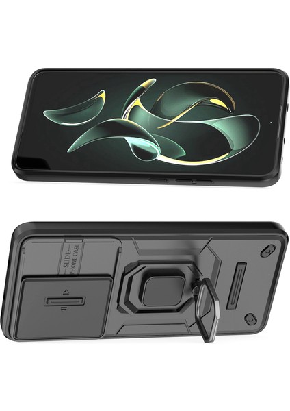 Xiaomi 13T-13T Pro Için Telefon Kılıfı [düşmeye Karşı Koruma] Araba Manyetik Halka Tutuculu (Yurt Dışından)